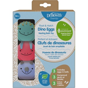 image:imageDr Browns CleanUp Float amp Hatch Dino Eggs MultiUse Interactive Bath and Pool Toy for Toddlers 6m BPA Free Packaging May VaryDino Hatch Eggs