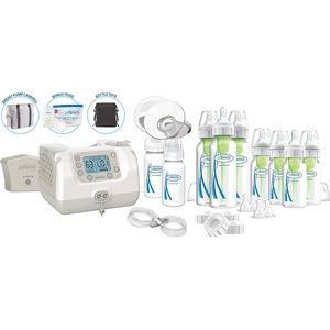 image:imageDr Browns Customflow Hospital Strength Double Electric Breast Pump with Adjustable Settings Includes Breast Milk Collection Bottles Flanges amp Other Pumping EssentialsDeluxe Breast Pump Gift Set