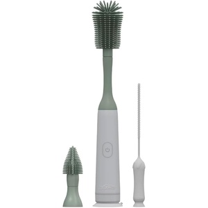 image:imageDr Browns Electric Silicone Brush Set  Spinning Handle 3 Brushes to Clean Baby Bottles Spouts Nipples and Straws BPAFree