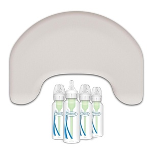 image:imageDr Browns Feeding Support Pillow with Cover Light Gray amp Natural Flow AntiColic Options Narrow Baby Bottle 8 oz250 mL 0m 4 Pack