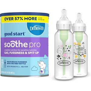 image:imageDr Browns Good Start Baby Formula Powder 306 Ounce amp Natural Flow AntiColic Options Narrow Baby Bottle Squirrel amp Goat 8 oz250 mL with Level 1 Slow Flow Nipple BPA Free 0m 2Pack