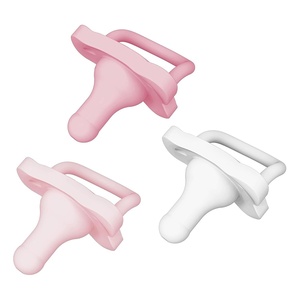image:imageDr Browns HappyPaci 100 Silicone Baby Pacifier Contoured OnePiece Design GrayGreenEcru 06m BPAFree 3Pack3Pack  LightPinkPinkWhite