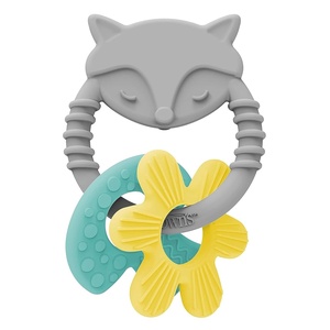 image:imageDr Browns Learning Loop Silicone Ring Teether Fox  3mFox Learning Loops