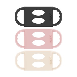 image:imageDr Browns Milestones 100 Silicone Baby Bottle Handles WideNeck Light Blue Green Gray 3 Pack 4mBlack  Ecru  Pink