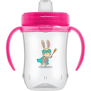 image:imageDr Browns Milestones Soft Spout Sippy Cup with Handles BPAFree Pink Bunny HeroPink Bunny Hero