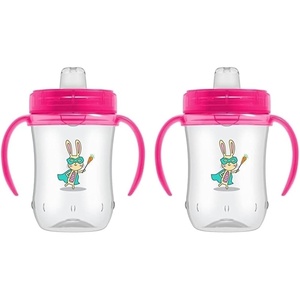 image:imageDr Browns Milestones Soft Spout Sippy Cup with Handles BPAFree Pink Bunny HeroPink Bunny Heroe