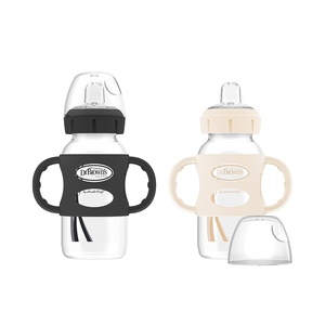 image:imageDr Browns Milestones WideNeck Sippy Spout Bottle with 100 Silicone Handles EasyGrip Handles with Soft Sippy Spout 9oz270mL LightPink amp Ecru 2Pack 6mEcruBlack