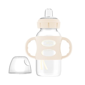 image:imageDr Browns Milestones WideNeck Sippy Spout Bottle with Silicone Handles 9 oz270 mL Ecru 1PackEcru