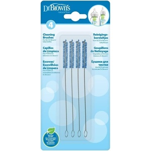 image:imageDr Browns Natural Flow Reusable Baby Bottle Vent System and Reservoir Cleaning Bristle Brush BPA Free Blue Brushes 4Pack4 Pack
