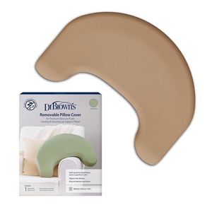 image:imageDr Browns Nursing Pillow with Washable Cover Breastfeeding Lap Support Pillow Premium Memory Foam Firm and Responsive LightGray  Green CoverGentle Beige  Storm Green
