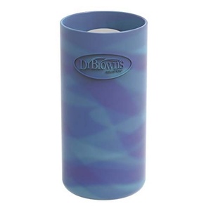 image:imageDr Browns Options Narrow Glass Bottle Sleeve 100 Silicone Blue BPAFree 8 oz 1PackGlow  8 oz  1Pack