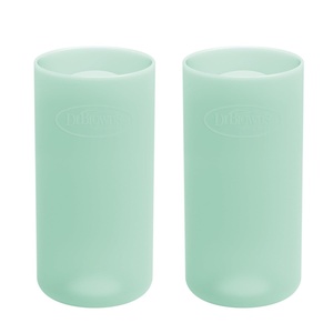 image:imageDr Browns Options Narrow Glass Bottle Sleeves 100 Silicone Mint BPAFree 8 oz 2Pack