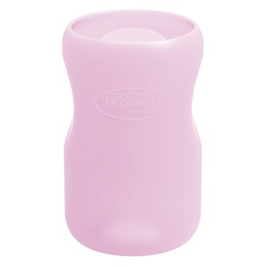 image:imageDr Browns Options WideNeck Glass Bottle Sleeve 100 Silicone Pink BPAFree 5 oz 1PackPink  9oz