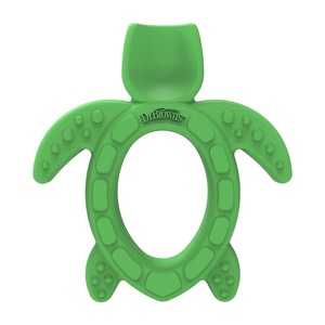 image:imageDr Browns Silicone Starter Spoon and Teether for Babies and Infants Turtles 1 Pack 4m1Pack  Starter Spoon