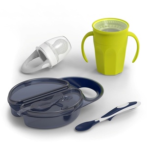 image:imageDr Browns Toddler Feeding Starter Set Travel Bundle with Cheers360 Spoutless Training Cup with Handles 6m 4 PieceDark Blue  Starter Set