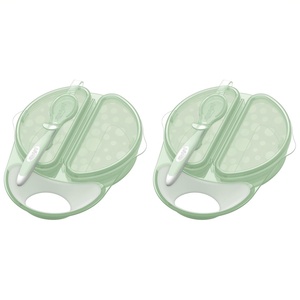 image:imageDr Browns Toddler Feeding Starter Set Travel Bundle with Cheers360 Spoutless Training Cup with Handles 6m 4 PieceLight Green  Value Pack