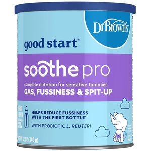 image:imageGood Start  Dr Browns Soothe Pro Baby Formula Powder for Sensitive Tummies Gas Fussiness and SpitUp Infant Formula with Probiotics DHA NonGMO 306 Ounce12 Ounce Pack of 1