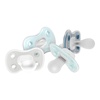 image:imageDr Browns Advantage OnePiece Silicone Baby Pacifier Fully Symmetrical Soother BlueGrayLightBlue 06M BPAFree 4Pack