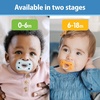 image:imageDr Browns Advantage OnePiece Silicone Baby Pacifier Fully Symmetrical Soother BlueGrayLightBlue 06M BPAFree 4Pack