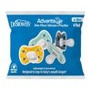 image:imageDr Browns Advantage OnePiece Silicone Baby Pacifier Fully Symmetrical Soother DarkBlueGreenYellow 618M BPAFree 4Pack