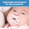 image:imageDr Browns Advantage OnePiece Silicone Baby Pacifier Fully Symmetrical Soother EcruGrayGreen 06M BPAFree 4Pack