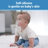 image:imageDr Browns Advantage OnePiece Silicone Baby Pacifier Fully Symmetrical Soother EcruGrayGreen 06M BPAFree 4Pack