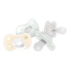image:imageDr Browns Advantage OnePiece Silicone Baby Pacifier Fully Symmetrical Soother EcruGrayGreen 06M BPAFree 4Pack