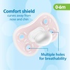 image:imageDr Browns Advantage OnePiece Silicone Baby Pacifier Fully Symmetrical Soother EcruLightPinkPink 06M BPAFree 4Pack