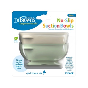 image:imageDr Browns NoSlip Suction Bowls Baby and Toddler 4m 2Pack PinkLilac  Dr Browns Designed to Nourish NoSlip Suction Bowls for Babies and Toddlers Quick Release Tab BPAFree 4m 2PackEcru and Mint