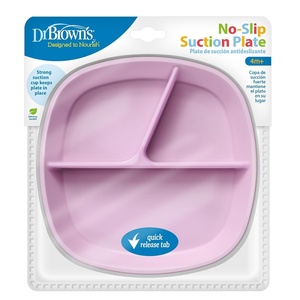 image:imageDr Browns NoSlip Suction Plate for Baby and Toddler 4m 1Pack Lilac  Dr Browns Designed to Nourish NoSlip Suction Plate for Babies and Toddlers 3 Divided Sections BPAFree 4m 1Pack