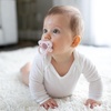 image:imageDr Browns HappyPaci 100 Silicone Baby Pacifier Contoured OnePiece Design Pink 06m BPAFree 4 PackSolid Pink