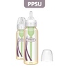 image:imageDr Browns AntiColic Options Narrow PPSU Baby Bottle with Level 1 Slow Flow Nipples Durable and Lightweight BPA Free 4 oz120 ml 2PackAmber