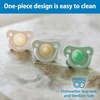 image:imageDr Browns HappyPaci 100 Silicone Baby Pacifier Contoured OnePiece Design Gray Green Ecru 06m BPAFree 8Pack4 Count Pack of 2