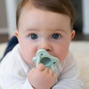 image:imageDr Browns HappyPaci 100 Silicone Baby Pacifier GrayGreenEcruLightBlueBlueWhite 06m BPAFree 8Pack