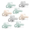 image:imageDr Browns HappyPaci 100 Silicone Baby Pacifier Contoured OnePiece Design Gray Green Ecru 06m BPAFree 8Pack4 Count Pack of 2