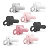 image:imageDr Browns HappyPaci 100 Silicone Baby Pacifier Contoured OnePiece Design LightPink Pink White Black Gray 06m BPAFree 8Pack