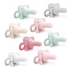 image:imageDr Browns HappyPaci 100 Silicone Baby Pacifier LightPinkPinkWhiteGrayGreenEcru 06m BPAFree 8Pack