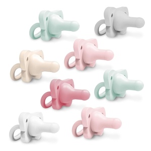 image:imageDr Browns HappyPaci 100 Silicone Baby Pacifier LightPinkPinkWhiteGrayGreenEcru 06m BPAFree 8Pack