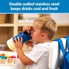 image:imageDr Browns Insulated Stainless Steel Water Bottle Straw Lid 12oz GreenPink