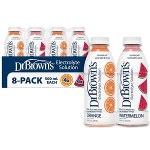 image:imageDr Browns Electrolyte Solution Orange  Watermelon 169 fl oz 8Pack