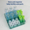 image:imageDr Browns Baby Bottle Storage Tray with Customizable Compartments ClearGreen  Green