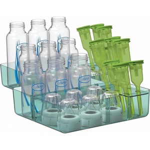 image:imageDr Browns Baby Bottle Storage Tray with Customizable Compartments ClearGreen  Green