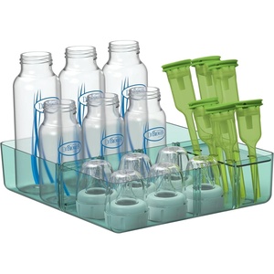 image:imageDr Browns Baby Bottle Storage Tray with Customizable Compartments ClearGreen