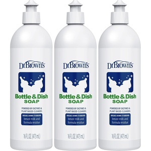 image:imageDr Browns Bottle amp Dish Soap Baby  PlantDerived  FragranceFree  16 fl oz  3 Pack16 Fl Oz Pack of 3